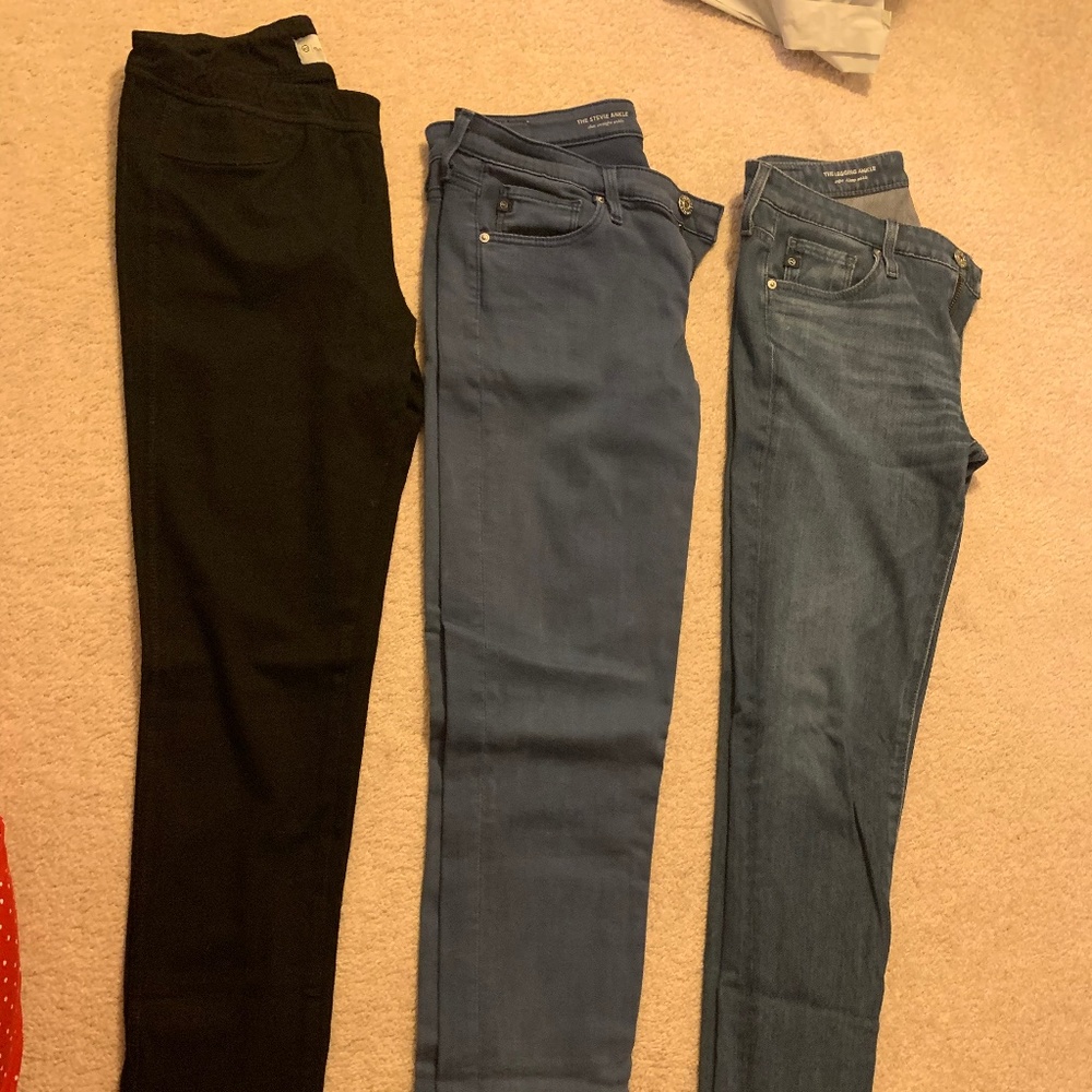 AG Adriano Goldschmeid skinny jeans - lot of 3 Stevie ankle, Legging Ankle Knit